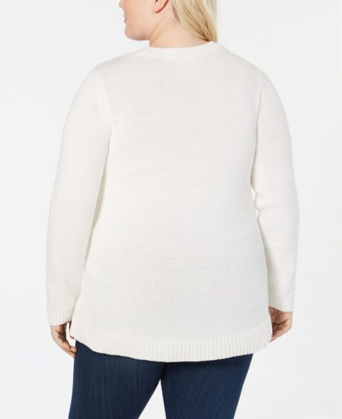 Style & Co. Plus Size 2X Off White Pullover Sweater