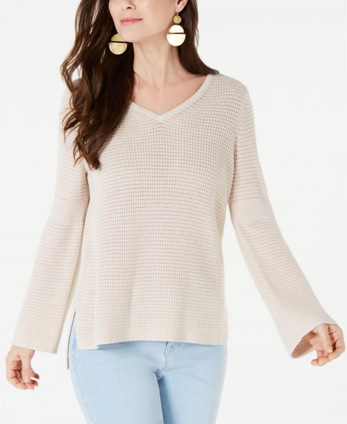 Style & Co. Women Size Large L Beige Pullover Sweater