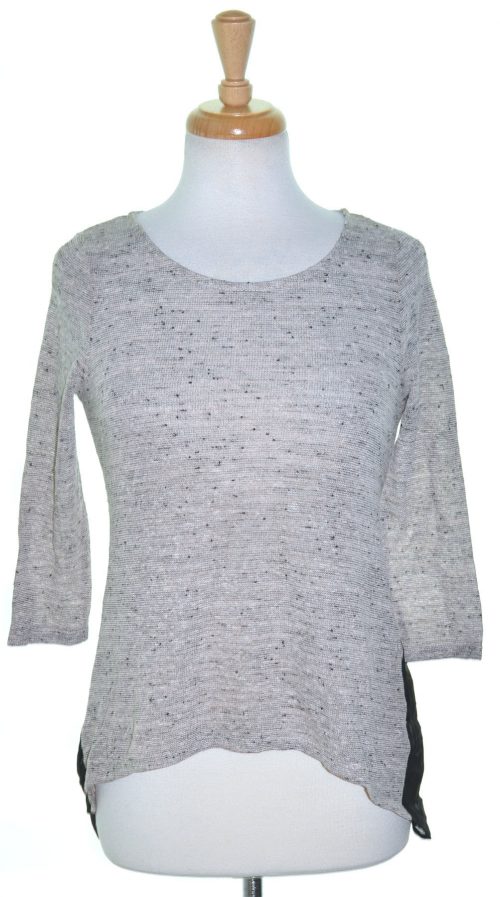 Bar III Women Size XS Gray Knit Top