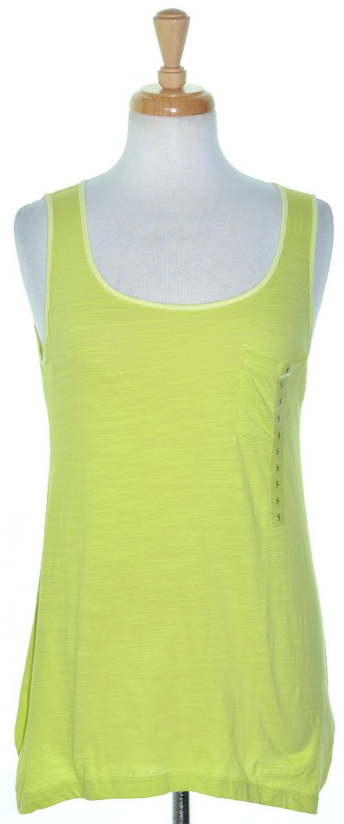 Jones New York Women Size Small S Yellow Green Tank Top Athletic