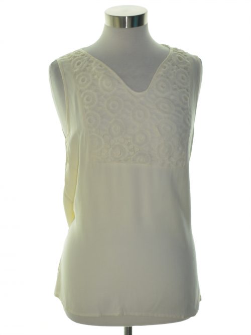 Kensie Women Size Small S Ivory Tank Top