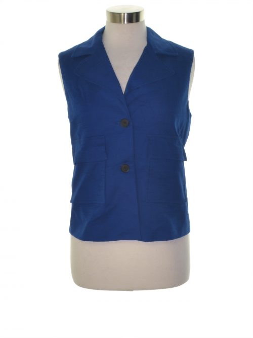 Anne Klein Women Size 4 Blue Vest