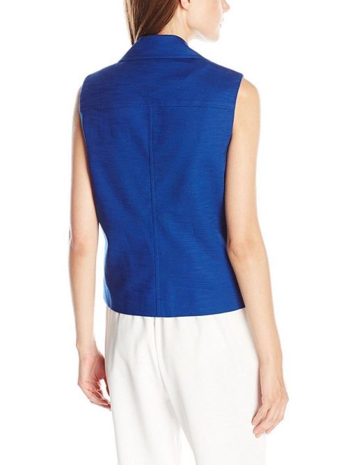 Anne Klein Women Size 4 Blue Vest