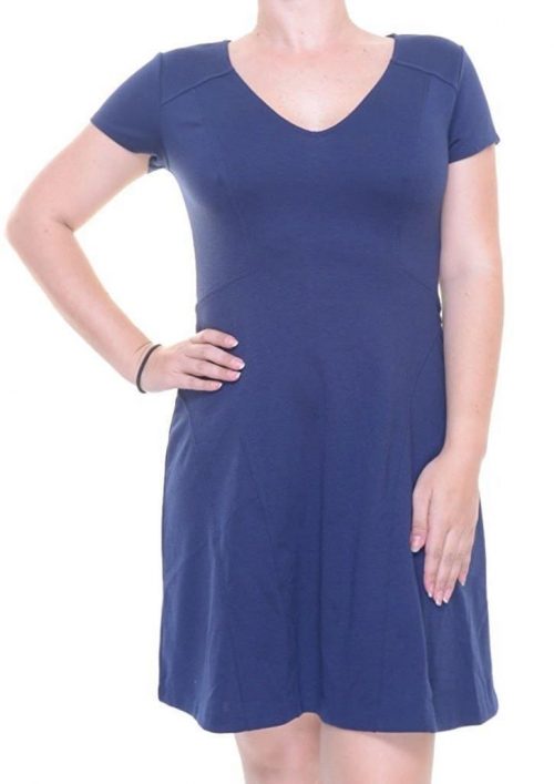 Maison Jules Women Size Medium M Navy Flare Dress