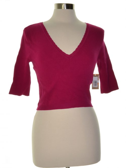 Rachel Roy Women Size Large L Dark Pink Cropped Top