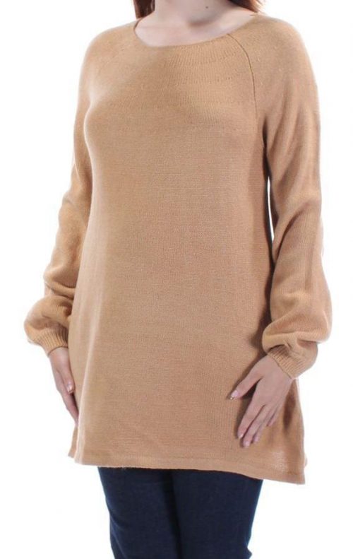 Style & Co. Women Size Small S Tan Scoop Neck Sweater