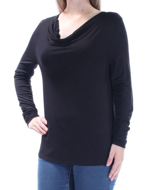 Bar III Women Size Medium M Black Pullover Top