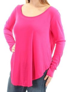 Chelsea Sky Women Size XL Bright Pink Shirt T-Shirt Top