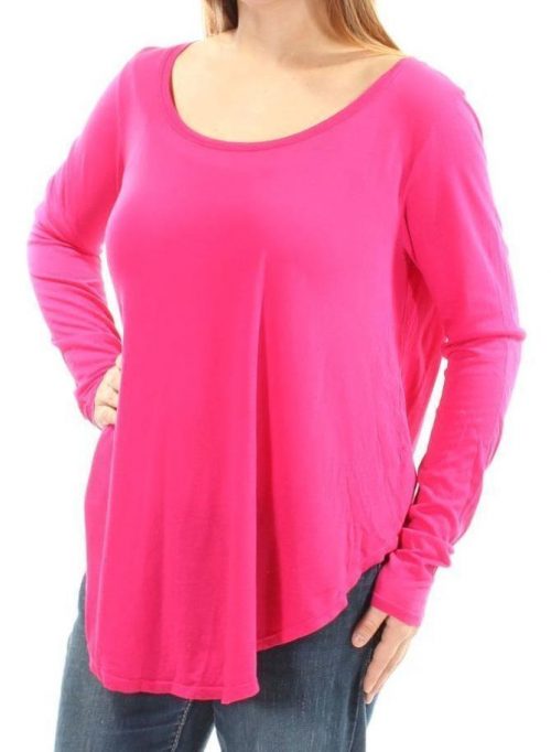 Chelsea Sky Women Size XL Bright Pink Shirt T-Shirt Top