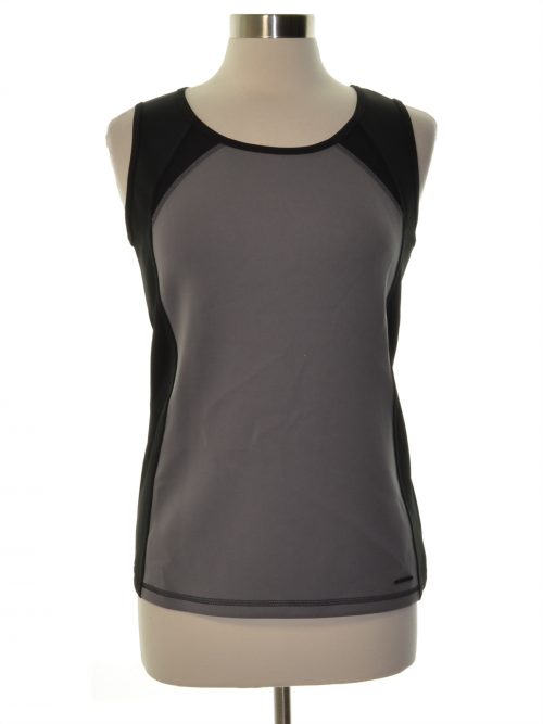 Anne Klein Women Size Small S Dark Gray Scoop Neck Top