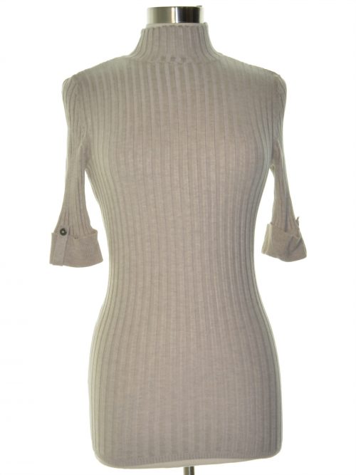 Style & Co. Women Size XS Light Beige Turtleneck Mock Sweater