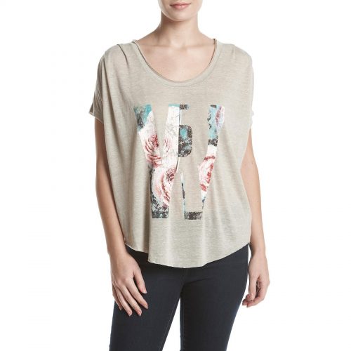 William Rast Women Size Medium M Olive Graphic T-Shirt Top