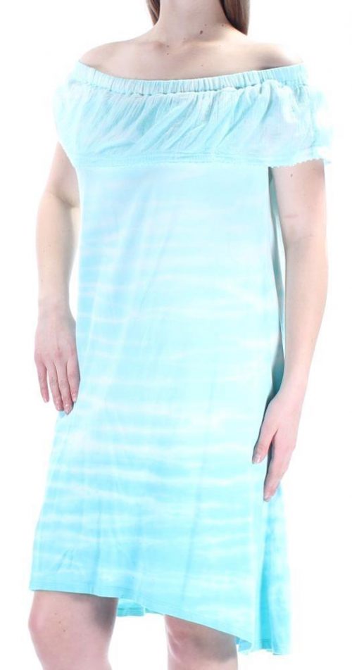 Style & Co. Women Size Medium M Light Blue Shift Dress