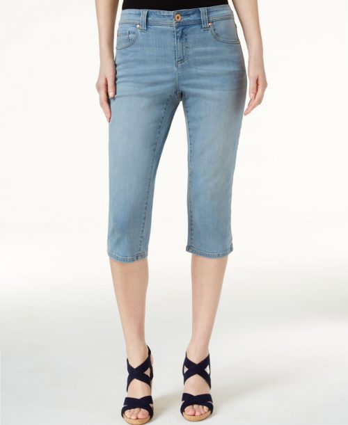 INC Women Size 4 Blue Cropped Jeans