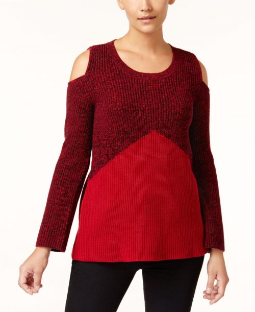 Style & Co. Women Size XL Dark Red Pullover Sweater