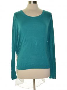 Evolution by Cyrus Women Size XL Turquoise Sweatshirt Sweater