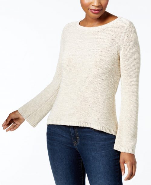 Style & Co. Women Size XL Beige Scoop Neck Sweater