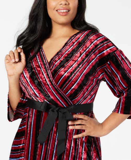 NY Collection Plus Size 1XP Multi Wrap Dress