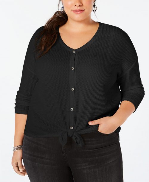 Style & Co. Plus Size 1X Black Pullover Top