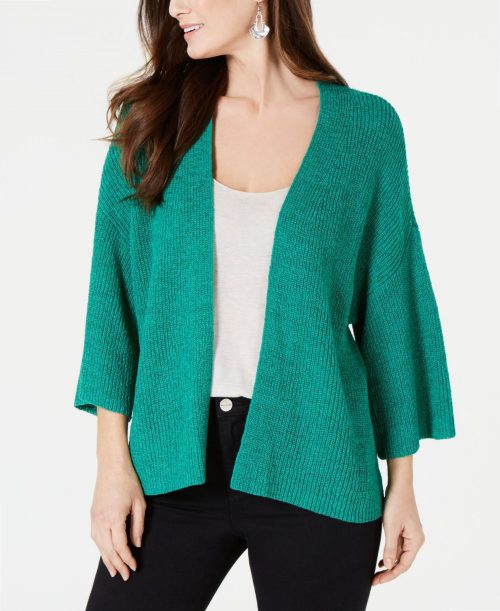 Style & Co. Women Size Small S Green Cardigan Sweater