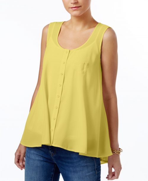 Style & Co. Women Size Small S Yellow Tank Top