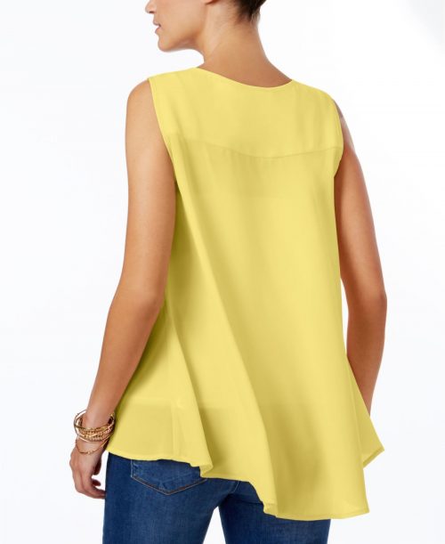 Style & Co. Women Size Small S Yellow Tank Top