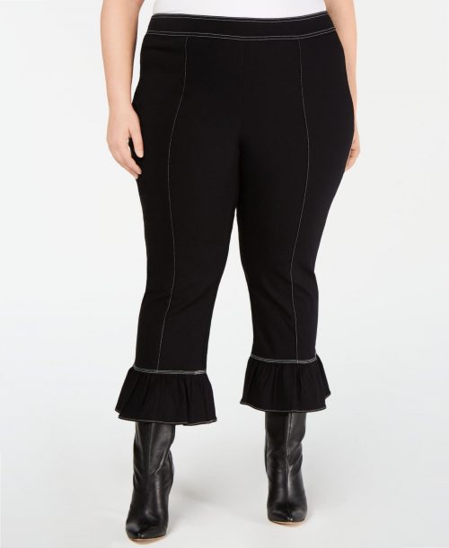 INC Plus Size 20W Black Flare Pants