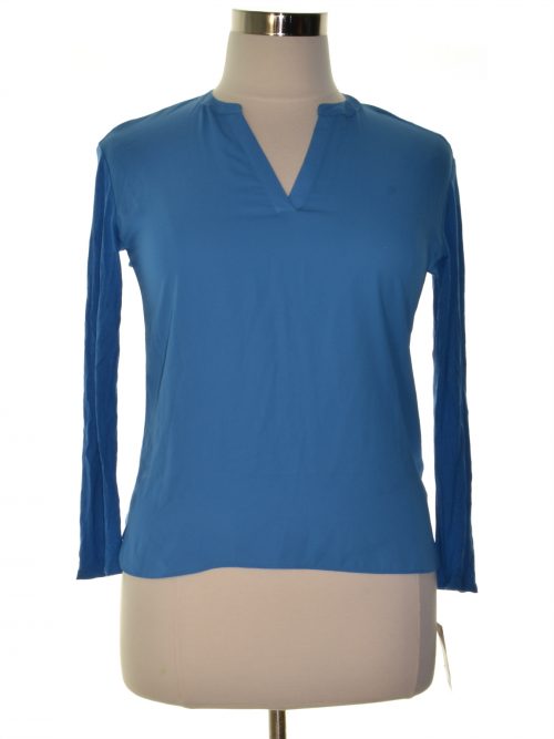 INC Petites Size PM Royal Blue Henley Top