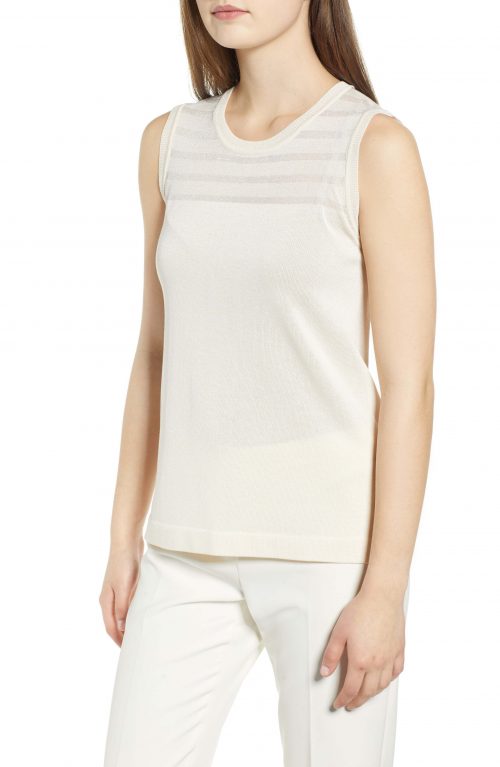 Anne Klein Women Size Large L Ivory Tank Top