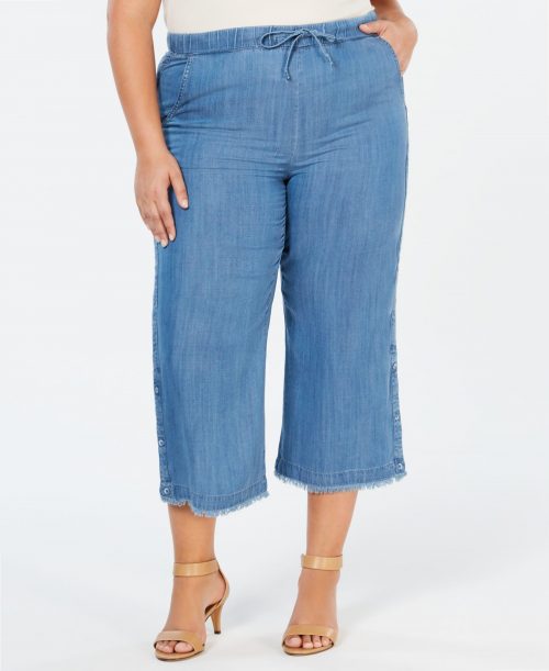 Style & Co. Plus Size 20W Blue Cropped Pants