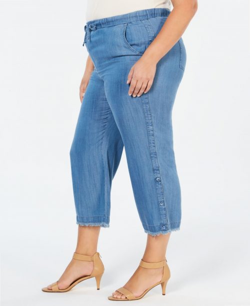 Style & Co. Plus Size 20W Blue Cropped Pants